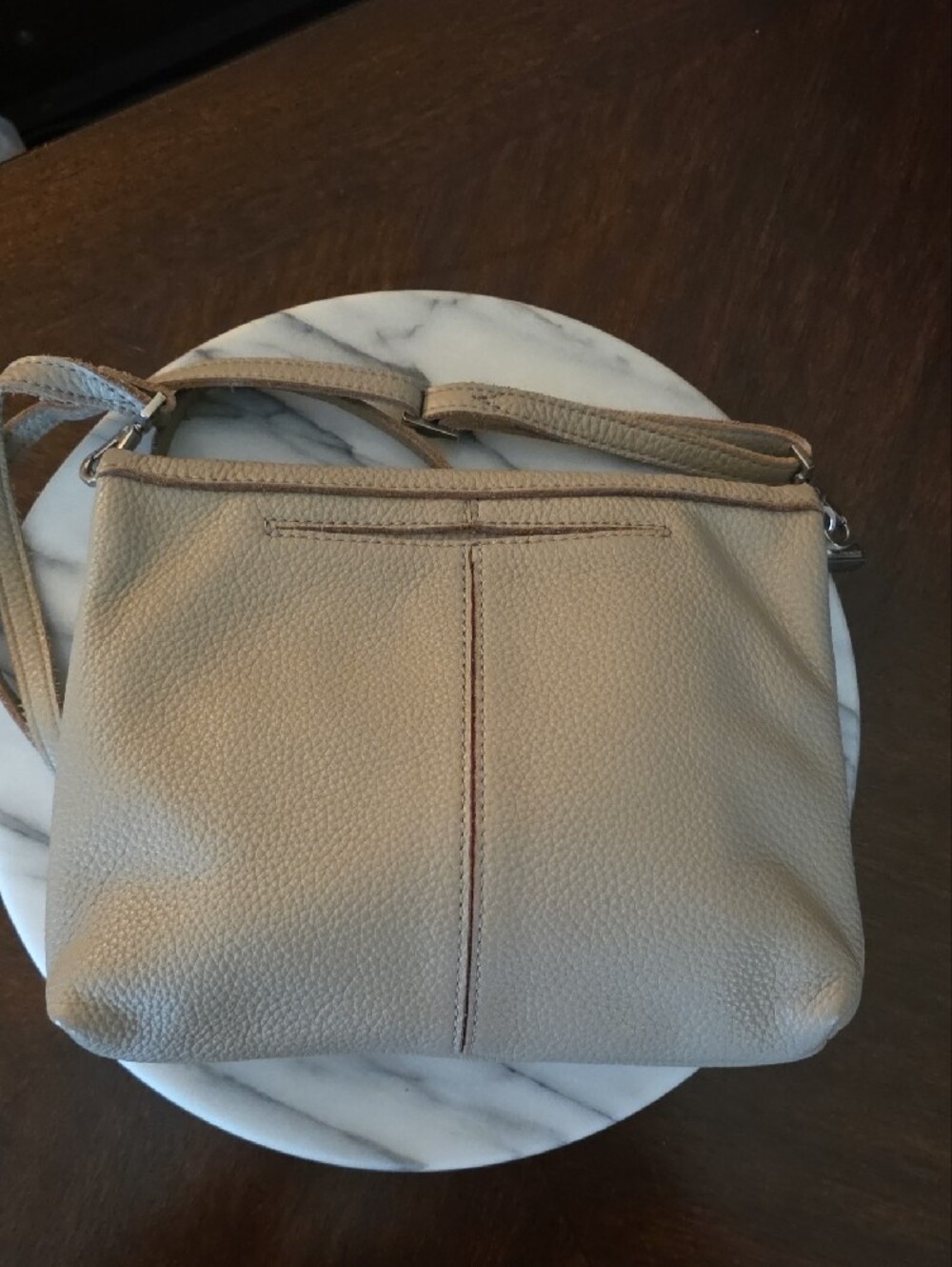 Hammitt Small VIP Neutral Taupe Leather Crossbody Bag - Picture 10 of 17